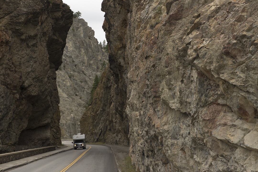 Sinclair Canyon, the entrance to Kootenay National Park and Radium Hot Springs